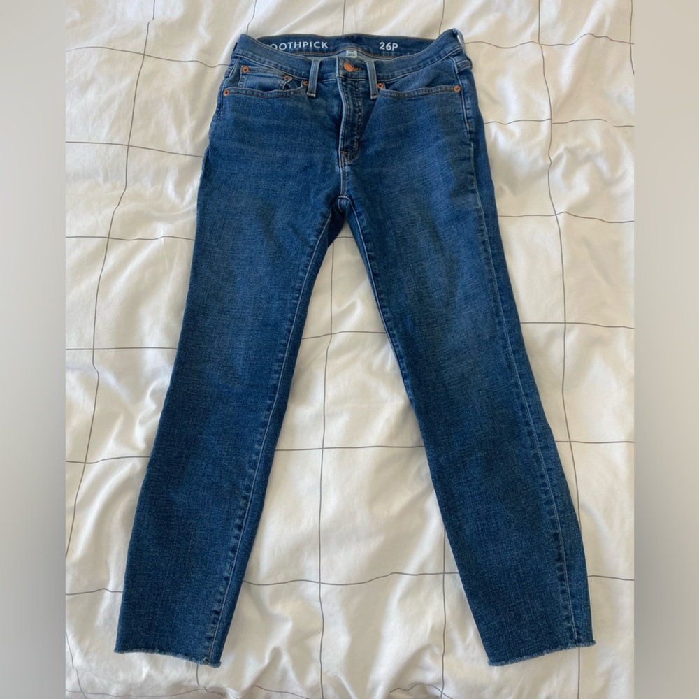 J Crew Raw Hem Toothpick Jean